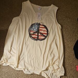 Lularoe Peace Sign Tank XL